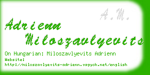 adrienn miloszavlyevits business card